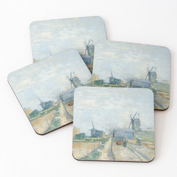 Item preview, Montmartre Windmills and Allotments by Vincent van Gogh: Post Impressionist Poster designed and sold by artofuniverse.