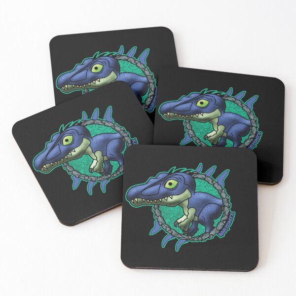 Item preview, Pocket Dinosaur Baryonyx – Cute Chibi Dinosaur Badge Design | Prehistoric Mini Creature Art designed and sold by Grimtech Workshop.