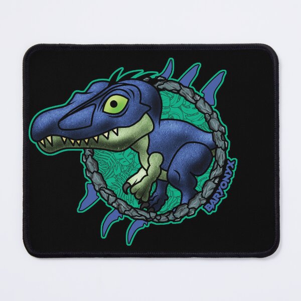 Item preview, Pocket Dinosaur Baryonyx – Cute Chibi Dinosaur Badge Design | Prehistoric Mini Creature Art designed and sold by Grimtech Workshop.
