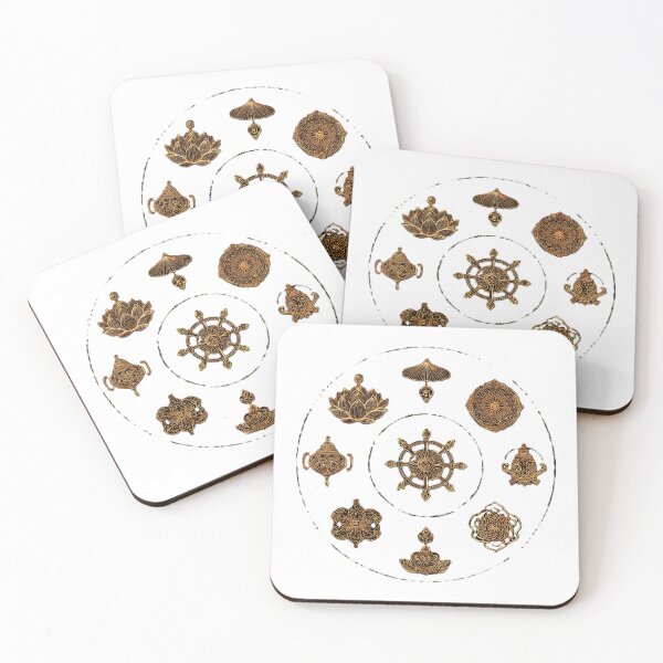 Item preview, Wheel of Dharma and Eight Auspicious Signs - Zen Yoga Meditation designed and sold by eikulabs.