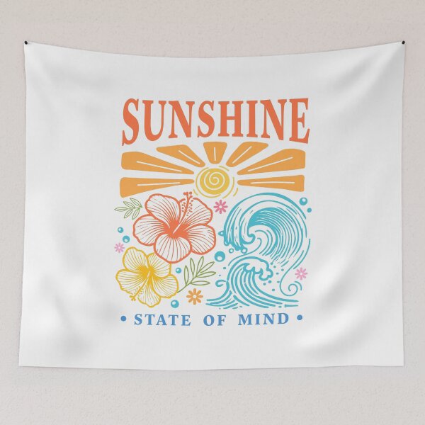 Item preview, Boho Sunshine Sticker Tropical Summer Design - Sunshine State of Mind designed and sold by KymeraStudio25.