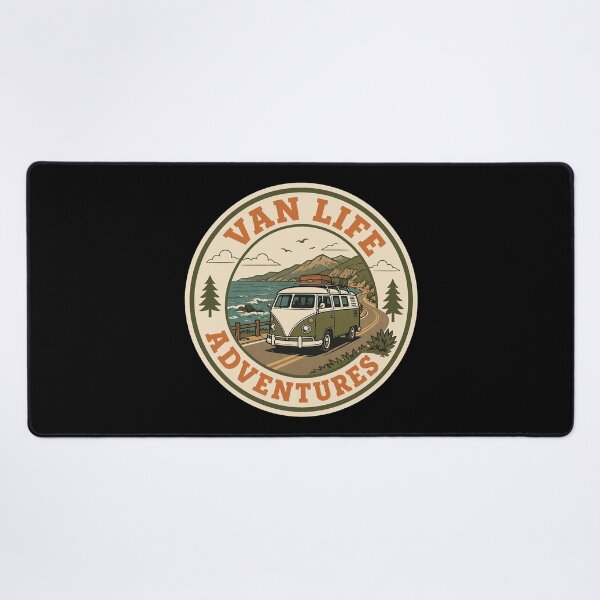 Item preview, Van Life Adventures Coastal Road Trip Vintage Badge Design designed and sold by SaDesign99.