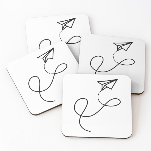Item preview, Minimal Paper Plane Doodle Line Art – Cute Flight Path Illustration designed and sold by DigiArtixo.