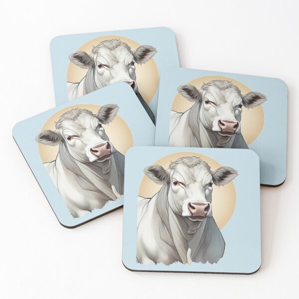 Item preview, Charolais Bull – Bold White Cattle Art designed and sold by lbgearhart.