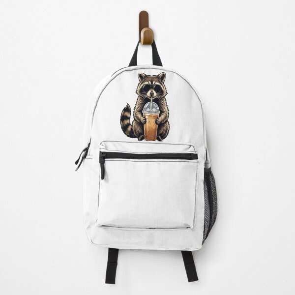 Item preview, Cool Raccoon Drinking Iced Coffee - Vintage Animal Sticker designed and sold by JadmeStudio.