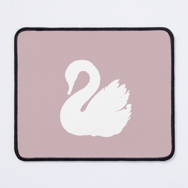 Item preview, Graceful White Swan Silhouette With Dusty Pink Background designed and sold by TeesOnRosebud.