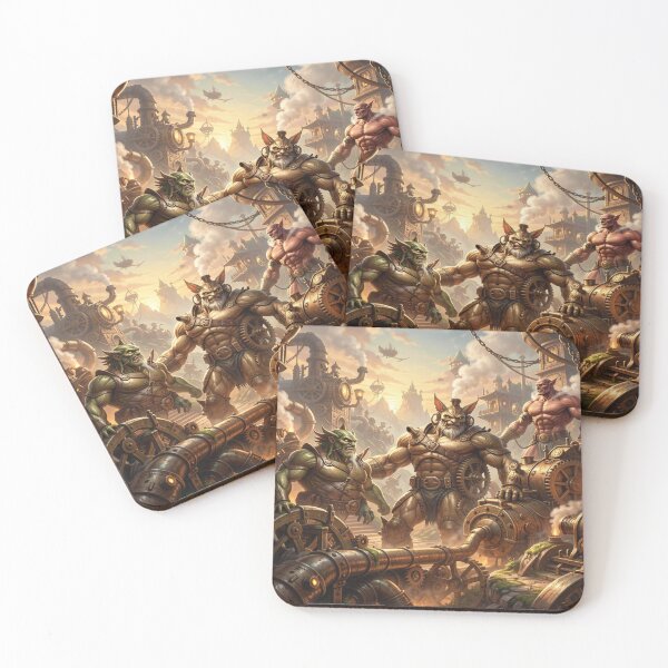 Item preview, Epic steampunk warriors in a powerful fantasy setting inspired by the style of Boris Vallejo. designed and sold by FotoworldEdel.