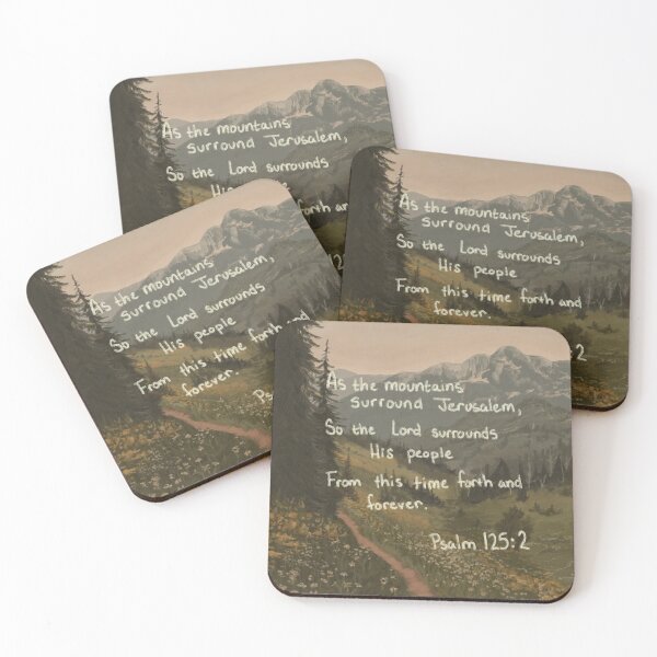 Item preview, Psalm 125:2 Mountain Painting designed and sold by chloecricket.