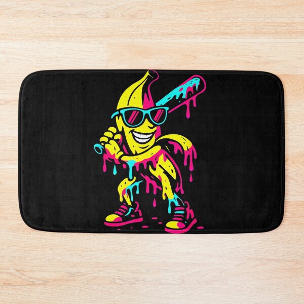 Item preview, Neon Vaporwave Melting Banana Baseball Player Streetwear Aesthetic Graphic Design designed and sold by WilliaMaler.
