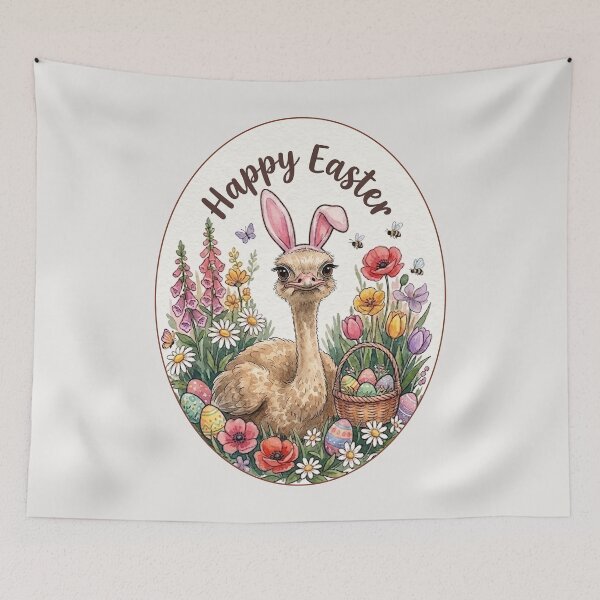 Item preview, Funny Ostrich Happy Easter Egg Bunny Boys Girls Kids designed and sold by FurryHavenPH.