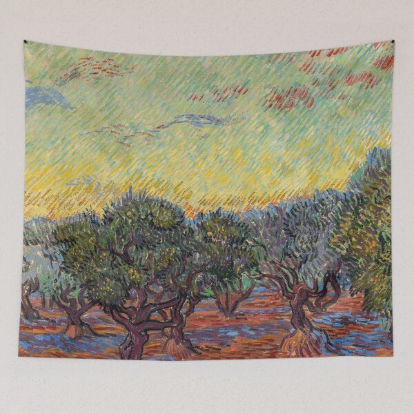 Item preview, Olive Grove Saint Remy by Vincent van Gogh: Post Impressionist Landscape Poster designed and sold by artofuniverse.