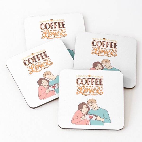Item preview, Cute Coffee Lover Couple Illustration designed and sold by jyotsanafinds.