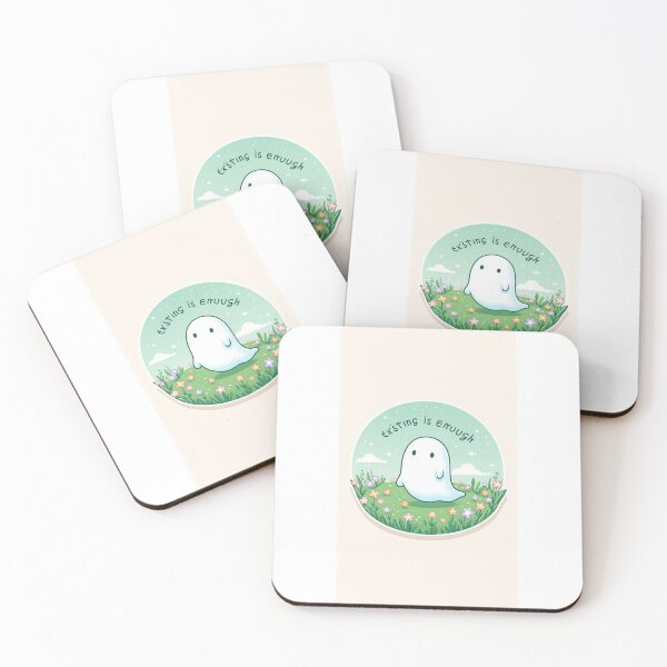 Item preview, Cute Ghost Existing Is Enough Mental Health Aesthetic designed and sold by PublicNetwork.
