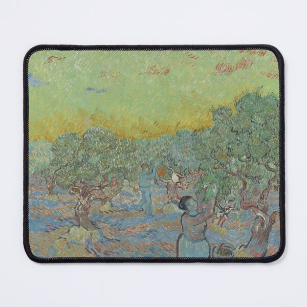 Item preview, Olive Grove With Two Olive Pickers by Vincent van Gogh: Post‑Impressionist Poster designed and sold by artofuniverse.
