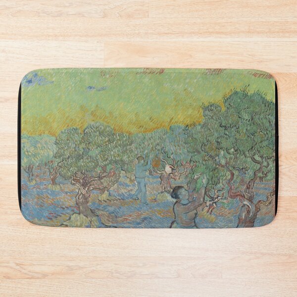 Item preview, Olive Grove With Two Olive Pickers by Vincent van Gogh: Post‑Impressionist Poster designed and sold by artofuniverse.