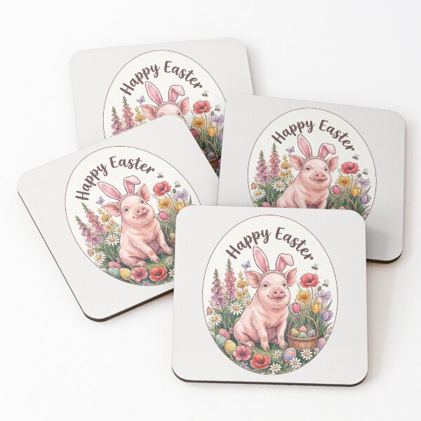 Item preview, Funny Pig Happy Easter Egg Bunny Boys Girls Kids designed and sold by FurryHavenPH.