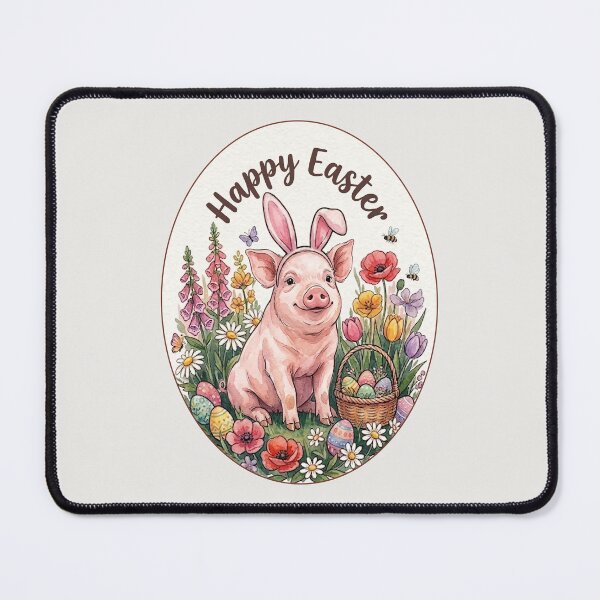 Item preview, Funny Pig Happy Easter Egg Bunny Boys Girls Kids designed and sold by FurryHavenPH.