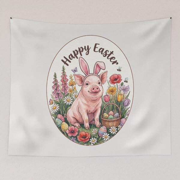 Item preview, Funny Pig Happy Easter Egg Bunny Boys Girls Kids designed and sold by FurryHavenPH.