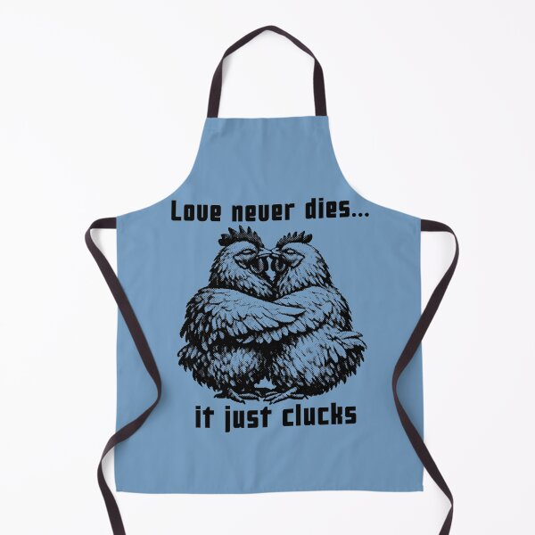 Item preview, Funny Chicken Love Shirt, Love Never Dies It Just Clucks Tee, Cute Animal Pun Couple Gift designed and sold by Negisandeep studio.