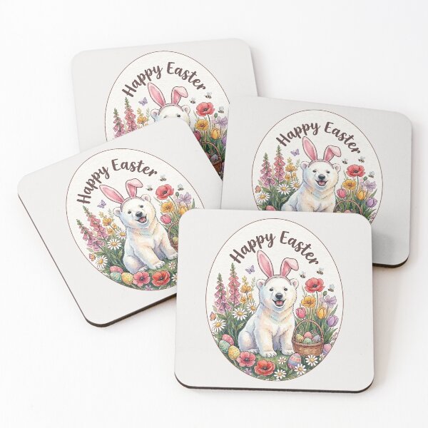 Item preview, Funny Polar Bear Happy Easter Egg Bunny Boys Girls Kids designed and sold by FurryHavenPH.