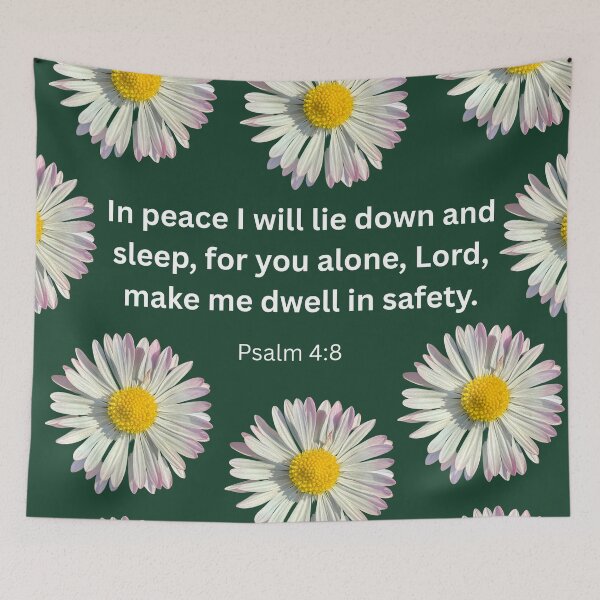 Item preview, Psalm 4 daisy background  designed and sold by happytraveller1.