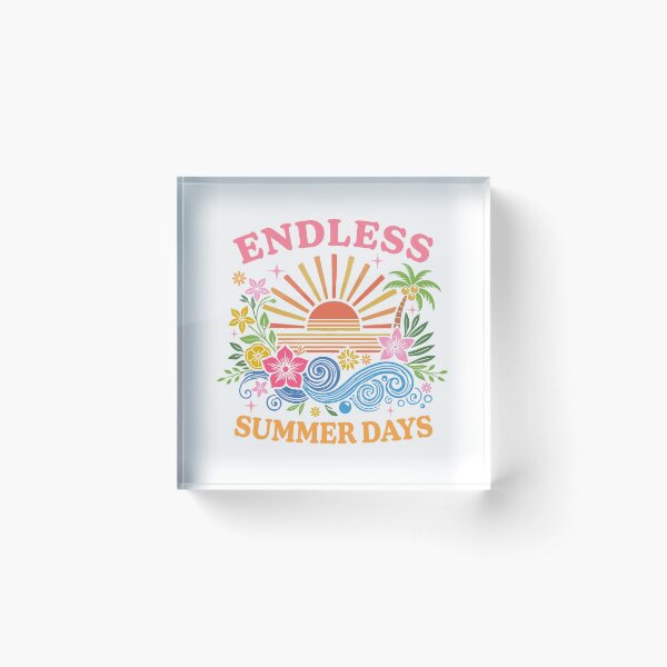 Item preview, Boho Summer Sticker Retro Beach Sun - Endless Summer Days designed and sold by KymeraStudio25.