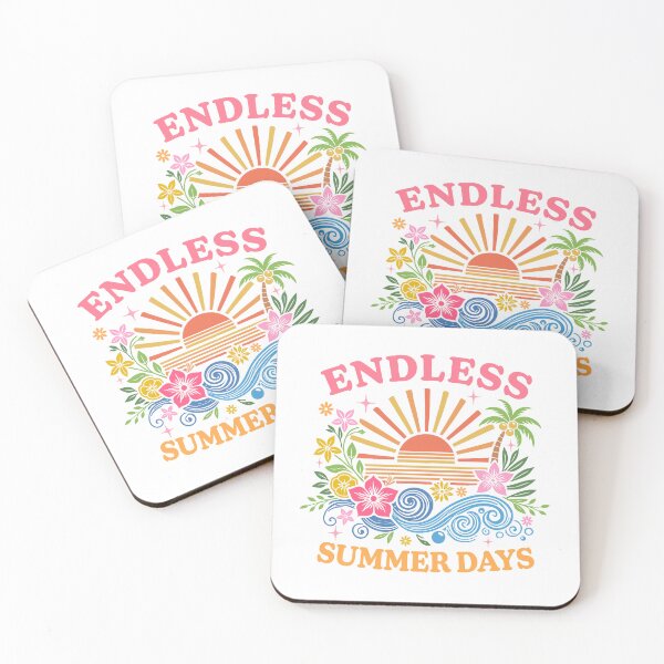 Item preview, Boho Summer Sticker Retro Beach Sun - Endless Summer Days designed and sold by KymeraStudio25.