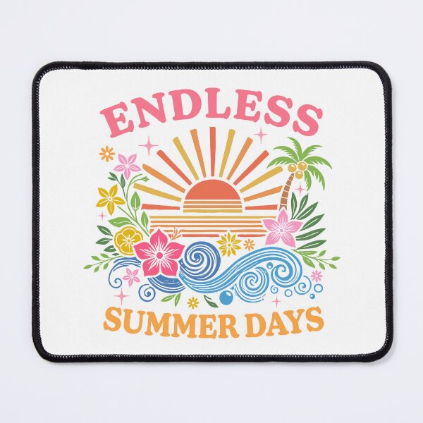 Item preview, Boho Summer Sticker Retro Beach Sun - Endless Summer Days designed and sold by KymeraStudio25.