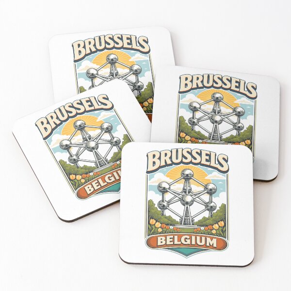 Item preview, Brussels Belgium Atomium Vintage Travel Graphic designed and sold by JackCurtis1991.
