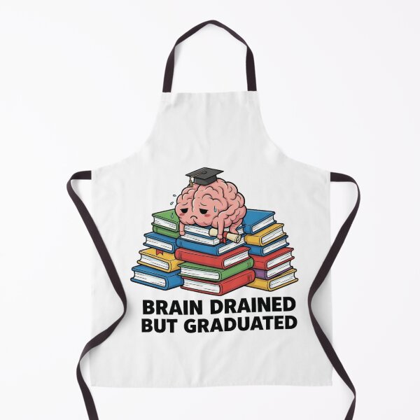 Item preview, Funny Graduated Brain Drained But Graduated  designed and sold by Thread&Fable.