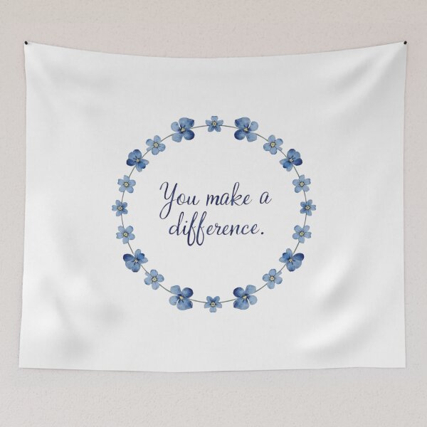 Item preview, You make a difference little blue flowers designed and sold by uunaa.