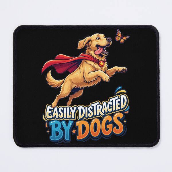 Item preview, Easily Distracted By Dogs Funny Golden Retriever Design designed and sold by Tong4130.