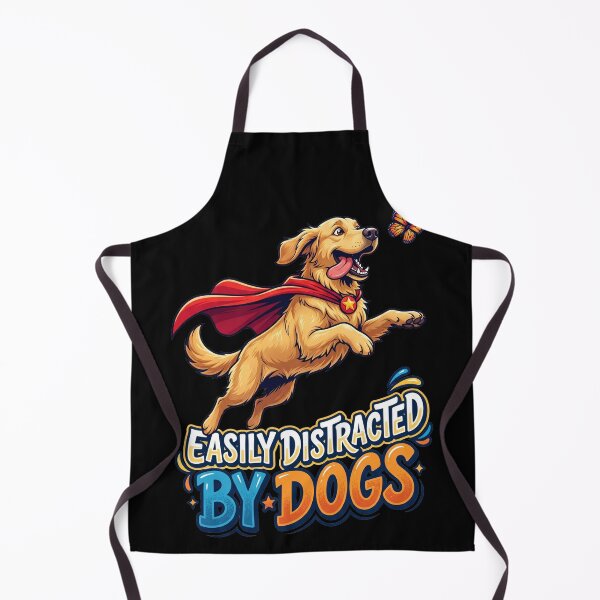 Item preview, Easily Distracted By Dogs Funny Golden Retriever Design designed and sold by Tong4130.