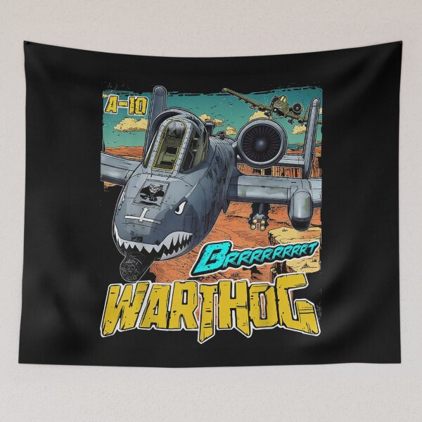 Item preview, A-10 Warthog Thunderbolt II Brrrrt Military Attack Aircraft Aviation Comic Art designed and sold by SiddoMingalo.