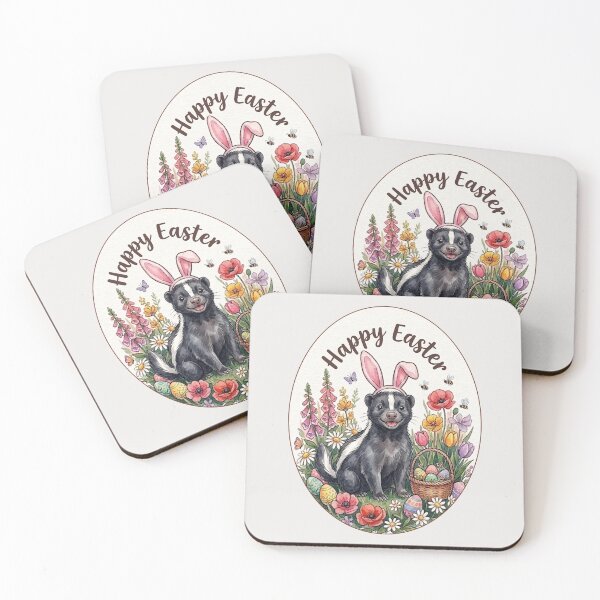 Item preview, Funny Skunk Happy Easter Egg Bunny Boys Girls Kids designed and sold by FurryHavenPH.
