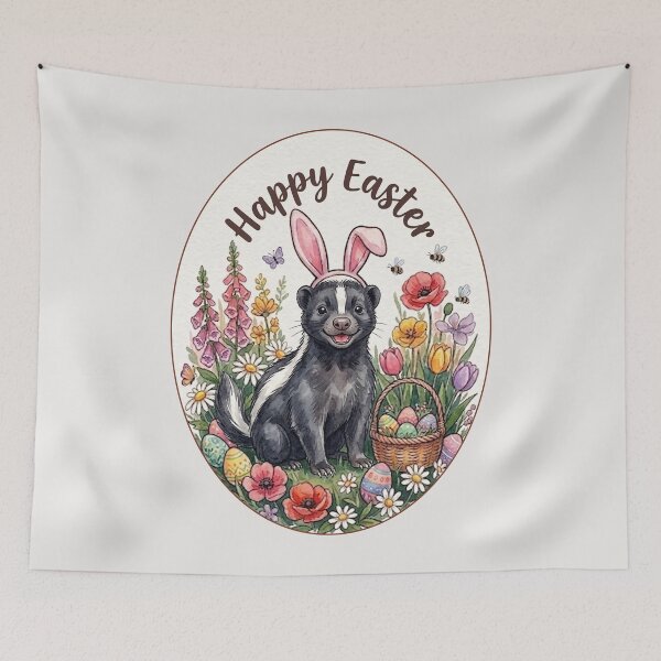 Item preview, Funny Skunk Happy Easter Egg Bunny Boys Girls Kids designed and sold by FurryHavenPH.