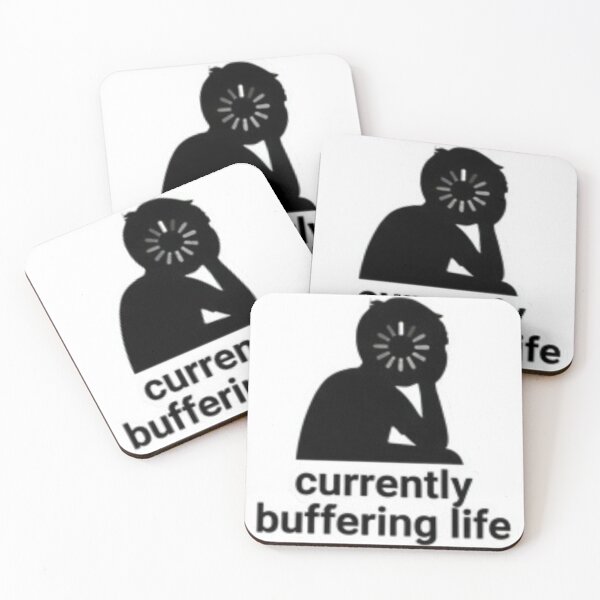 Item preview, Buffering Life – Funny Burnout Sticker designed and sold by gabbiedutra.