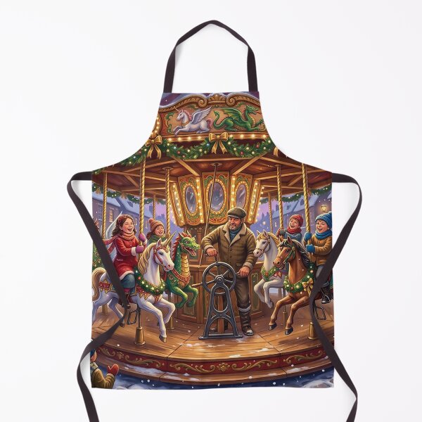 Item preview, Victorian Christmas Carousel in a Snowy Town Square designed and sold by acceleratorhams.