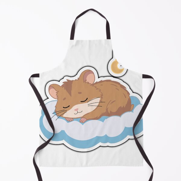 Item preview, Sleeping Hamster on Cloud Sticker – Cute Kawaii Good Night Animal with Moon Aesthetic designed and sold by pn_terest.