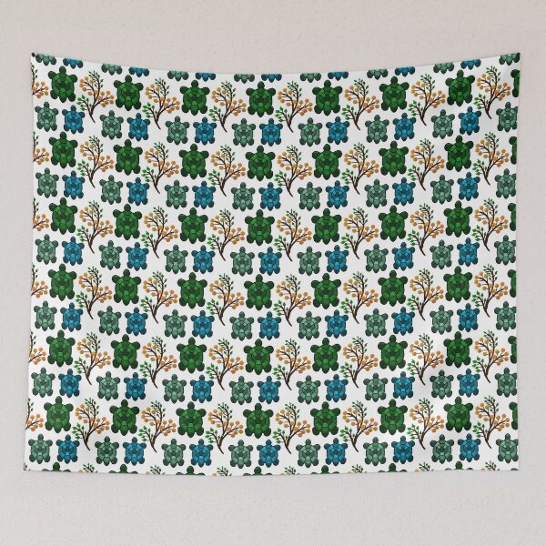 Item preview,  Cute Turtle Seamless Pattern | Ocean Animal Repeat Design | Tropical Leaves & Nature Pattern designed and sold by HopeAndHustle.