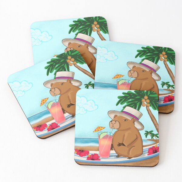 Item preview, Capybara - Board Meeting At The Beach designed and sold by MFGB-Creations.