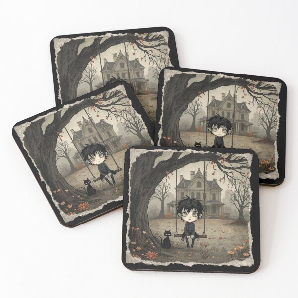 Item preview, Gothic boy on swing designed and sold by Tragedyshop.
