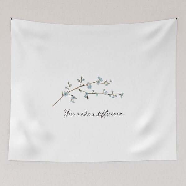 Item preview, You make a difference little blue flowers designed and sold by uunaa.