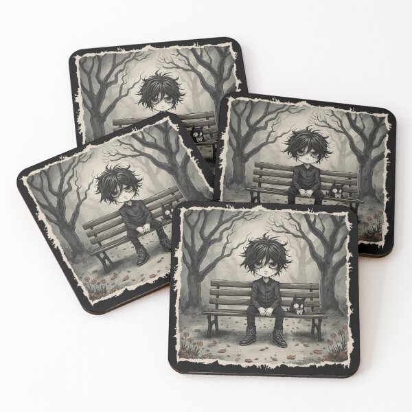 Item preview, Gothic boy on a bench designed and sold by Tragedyshop.