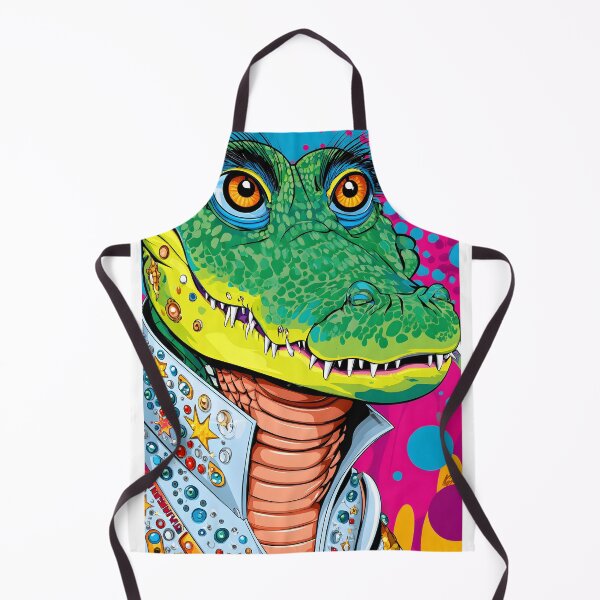 Item preview, Colorful Cartoon Alligator in Glittery Outfit designed and sold by Artessie.