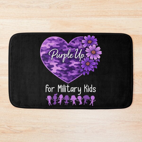 Aperçu de l'œuvre En violet pour les enfants de militaires Mois de la sensibilisation aux enfants de militaires créée et vendue par YubitaLeLe.