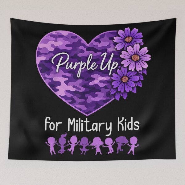 Item preview, Purple Up For Military Kids Month Of The Military Child Awareness designed and sold by YubitaLeLe.