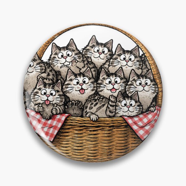 Item preview, Basket of Cats designed and sold by WJ Cozy Creations.