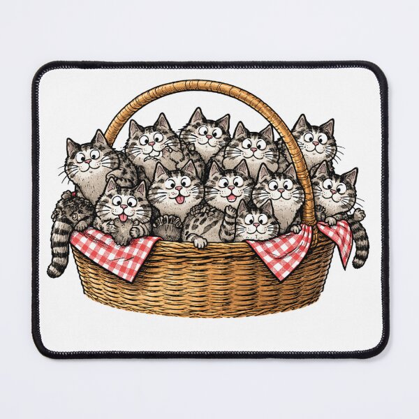 Item preview, Basket of Cats designed and sold by WJ Cozy Creations.