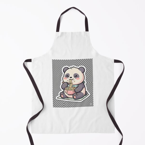 Item preview, Kawaii Chubby Panda Eating Ramen Noodles Sticker designed and sold by R & K Fashions.